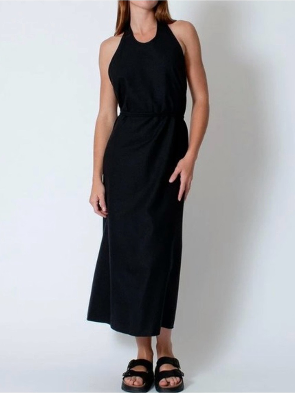Baserange Apron Dress Wild Silk in Black Size Small